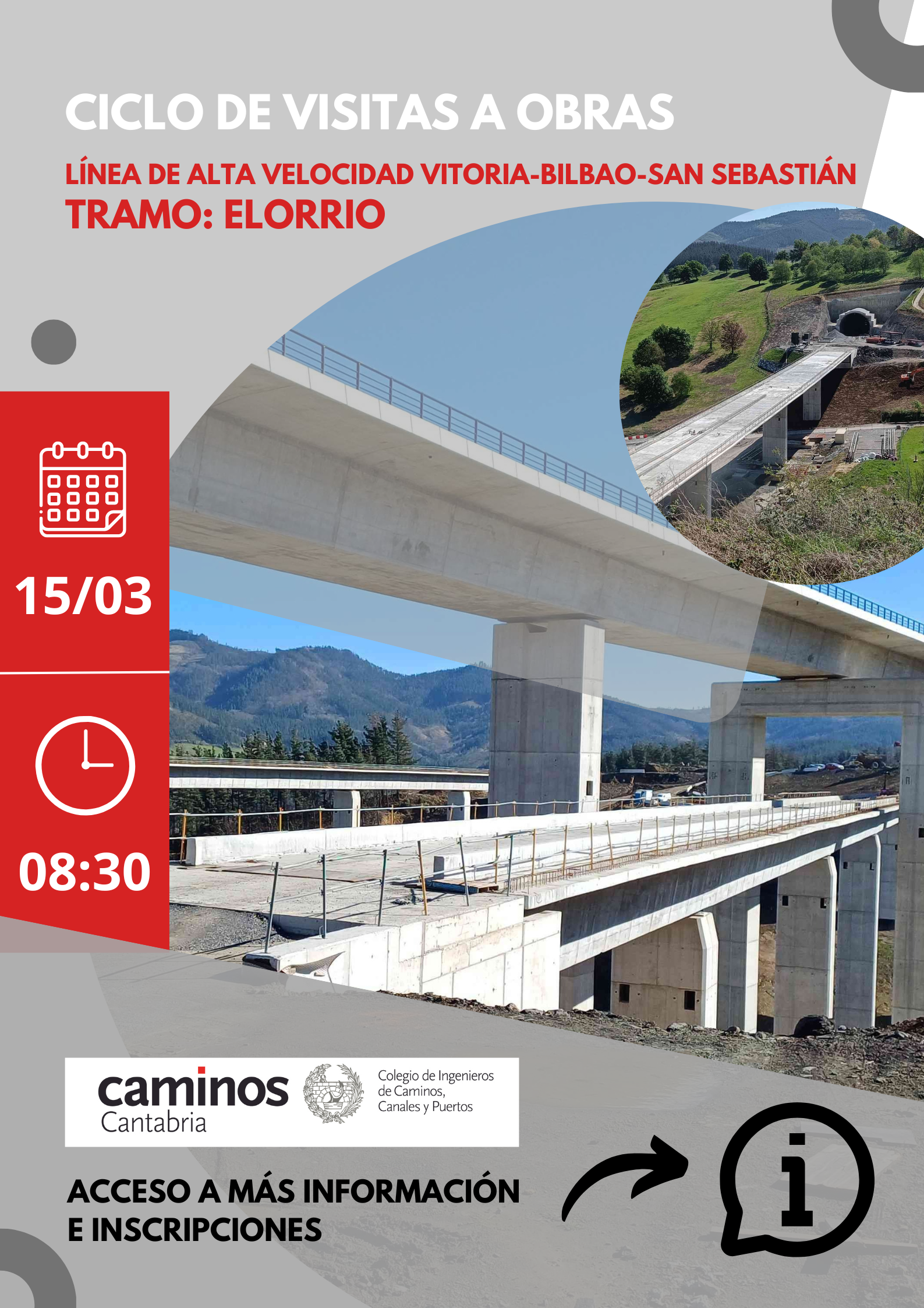 ‘Ciclo de visitas a obras’: Línea de Alta Velocidad Vitoria-Bilbao-San Sebastián: Tramo Elorrio